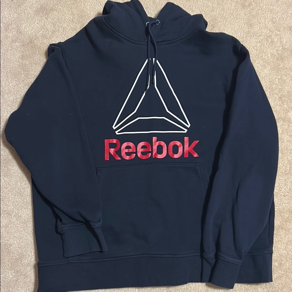 Reebok Blue and Red Sweatshirt with Delta Logo